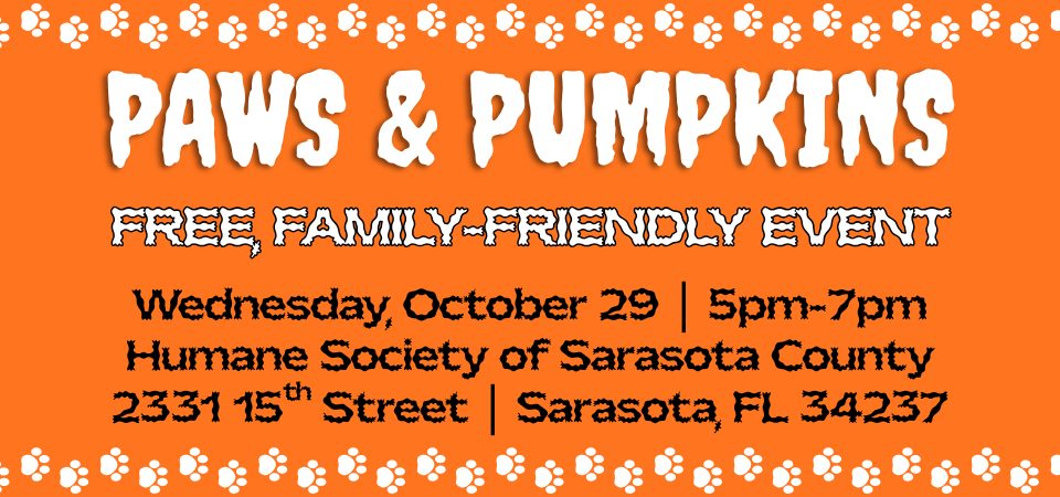 PAWS AND PUMPKINS | OCTOBER 29 | 5pm-7pm